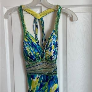 Cachet Floor Length Prom Dress